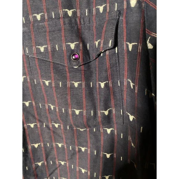 Roper snap button short sleeve western shirt XL - Picture 2 of 8